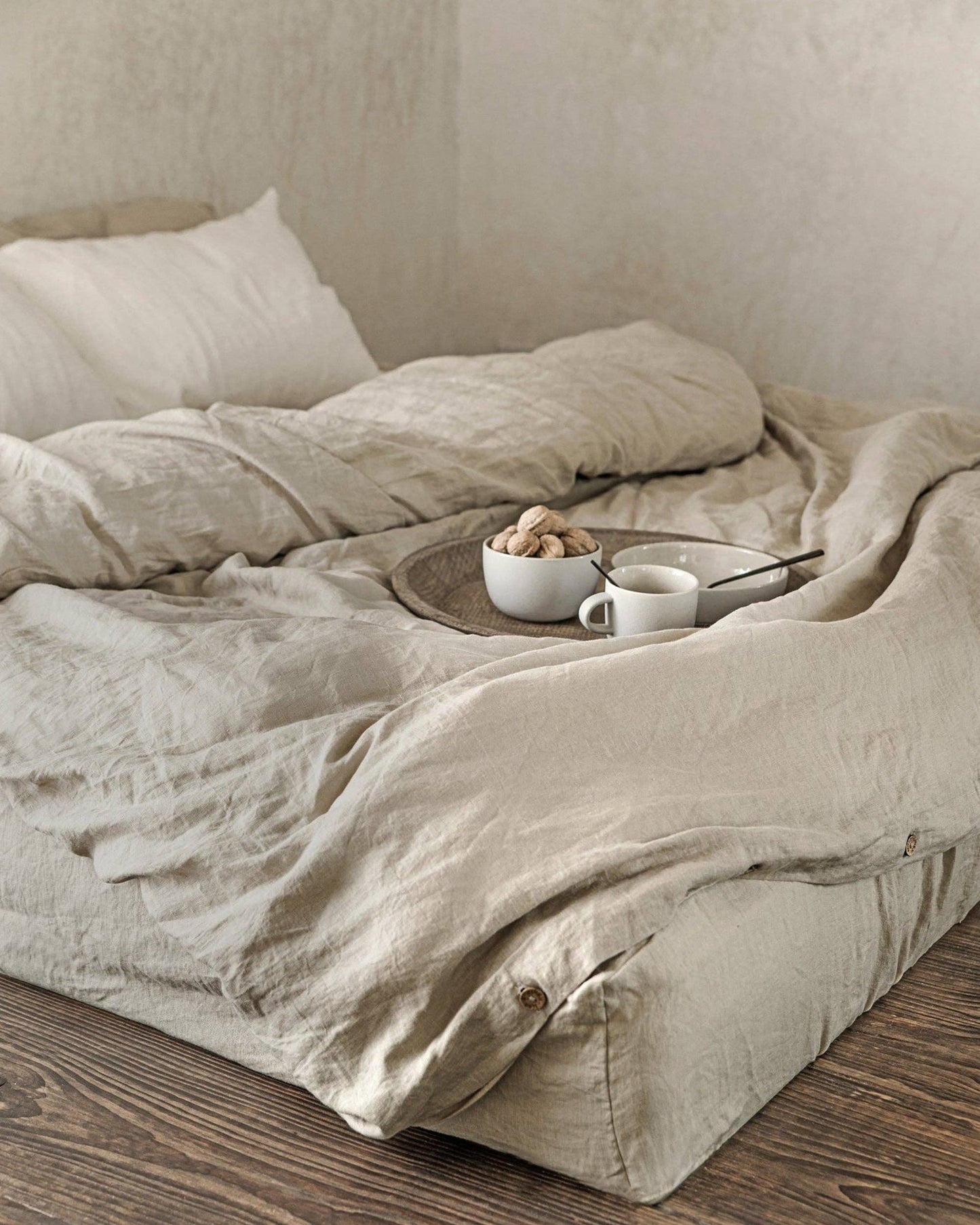 Natural Linen Flat Sheet King+