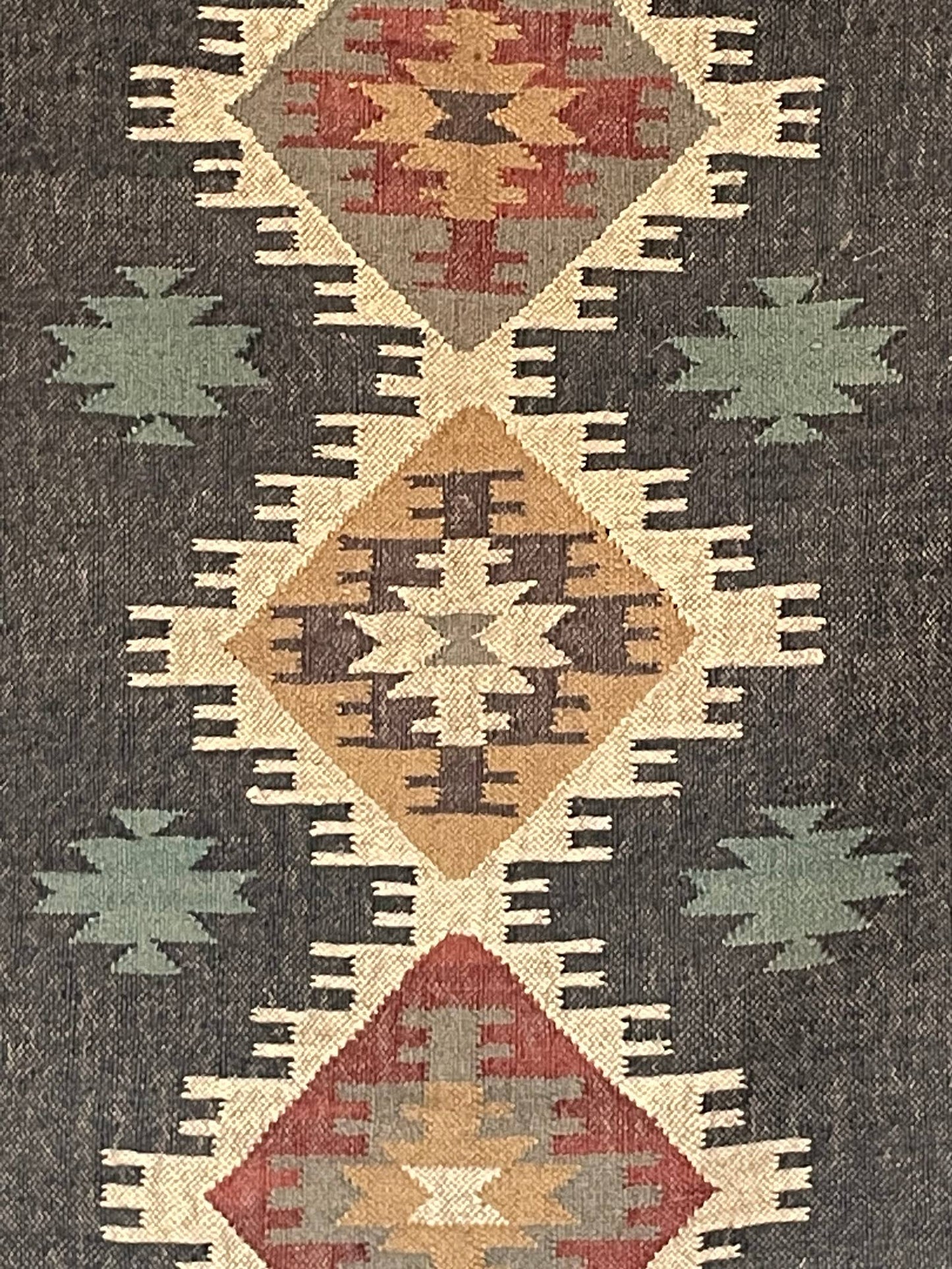 3 x 5' Handmade Jute-Wool Kilim Rug