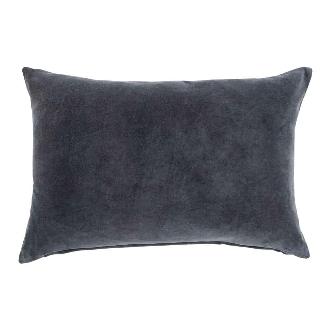 Vera Velvet Pillow Graphite 16x24"