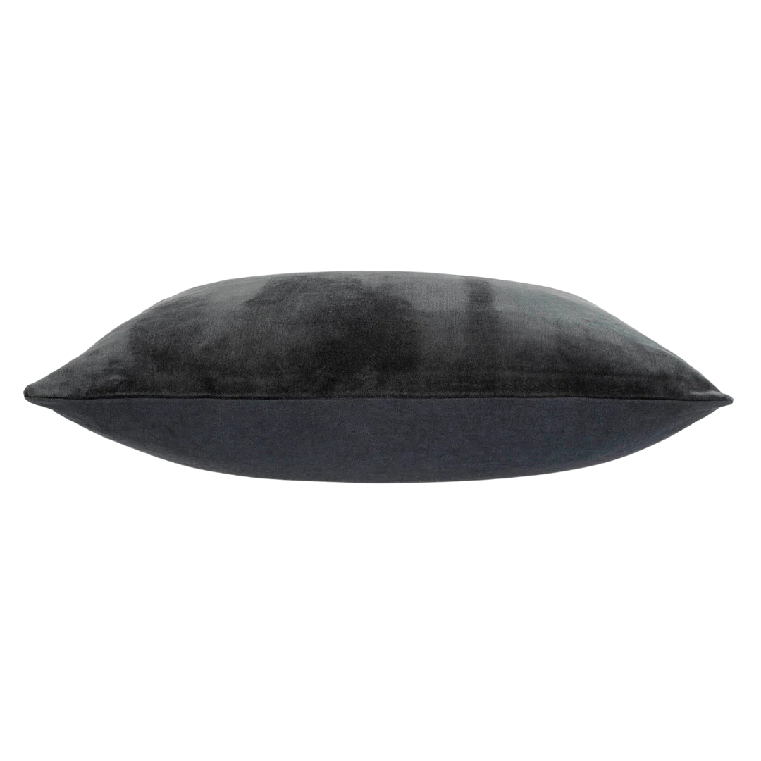Vera Velvet Pillow Charcoal 16x24"