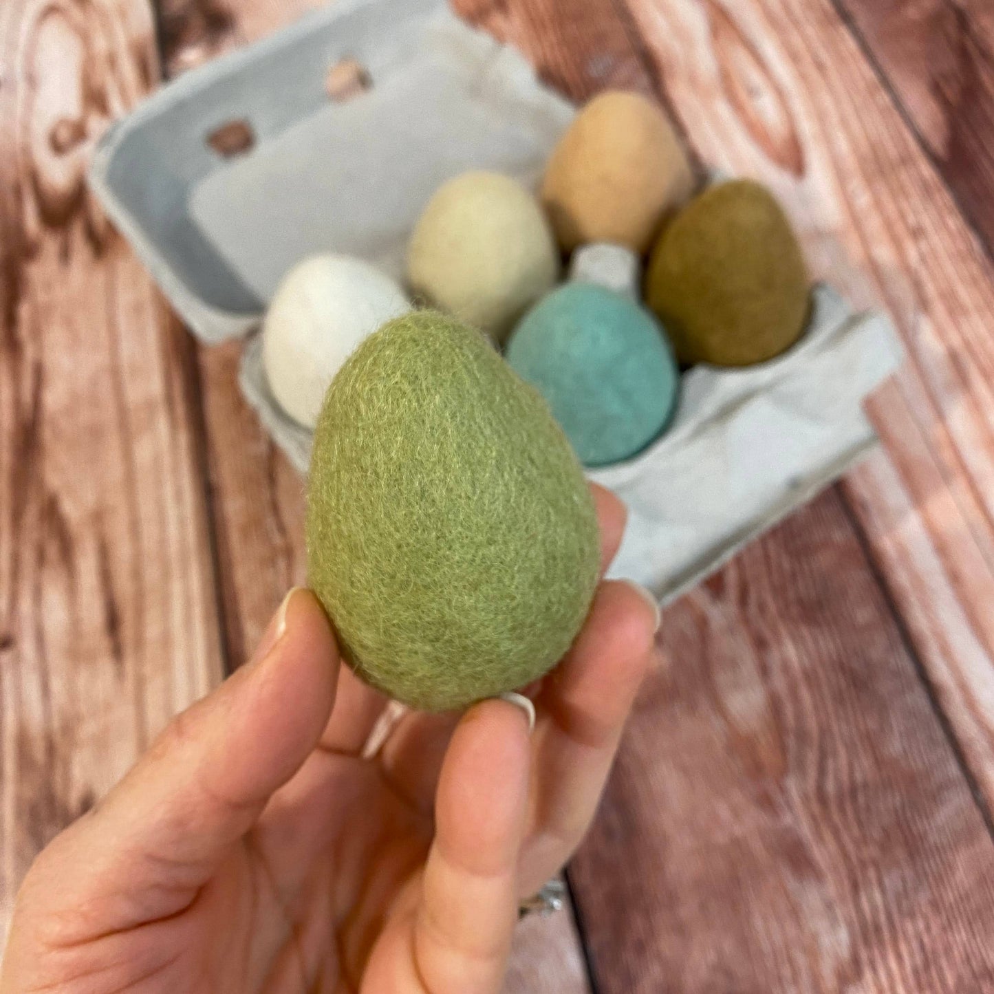 Half Dozen Felt Eggs Heirloom