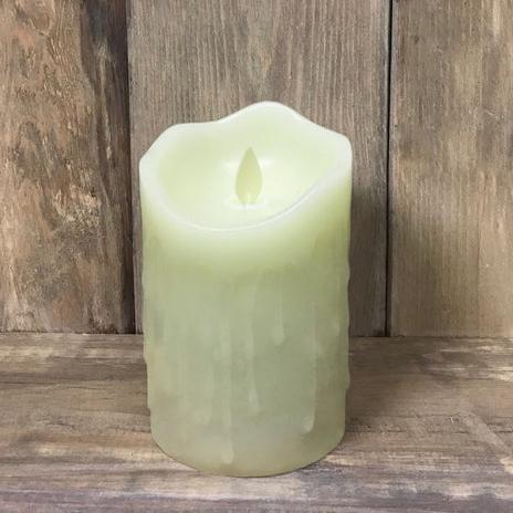 3x5" Ivory Drip Flameless Candle