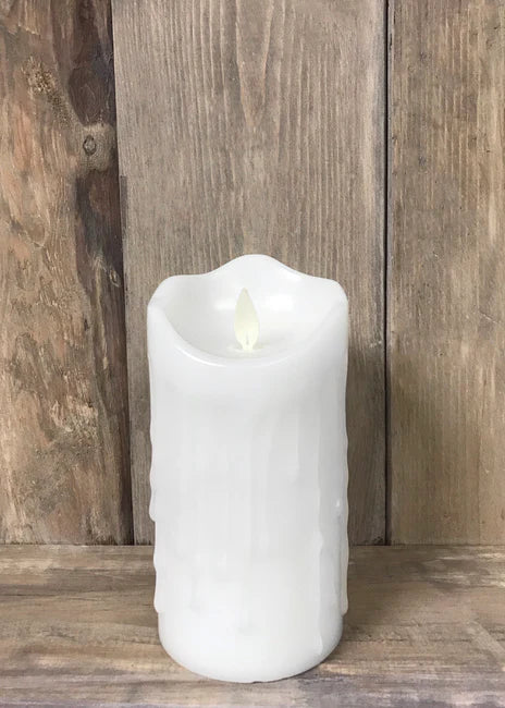 White LED Candle 3x6"