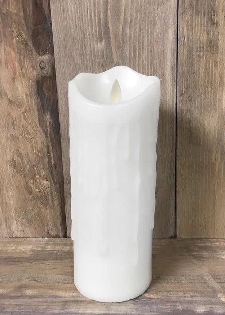 White LED Candle 3x8"