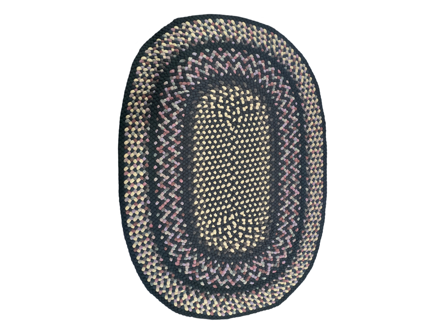 Oval Forest Green Wool Rug 28x41"