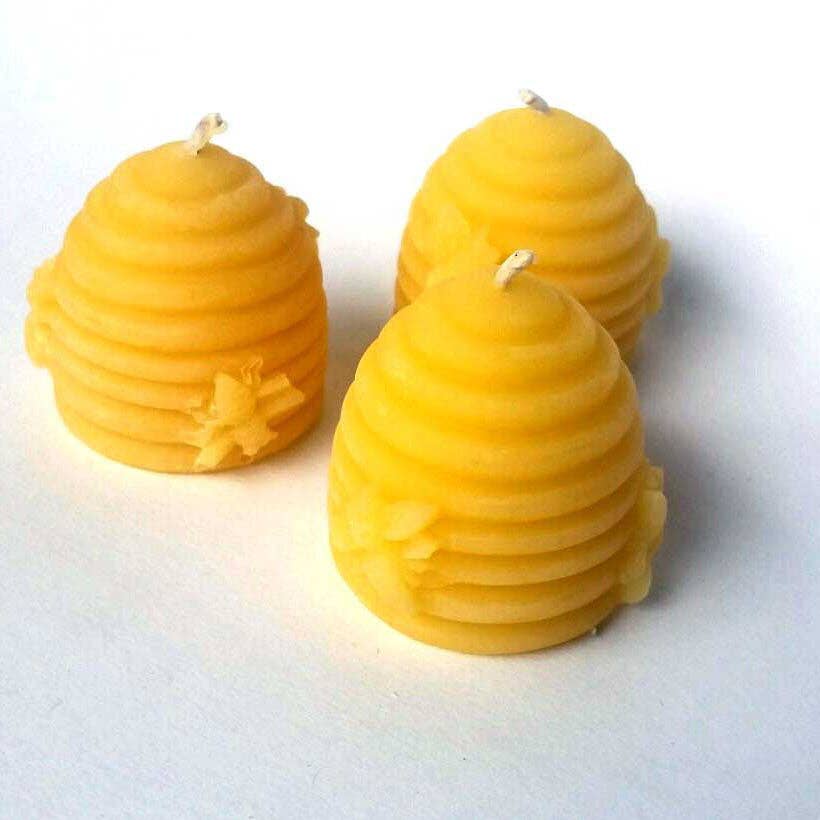 Skep Beehive - 100% Beeswax Candle