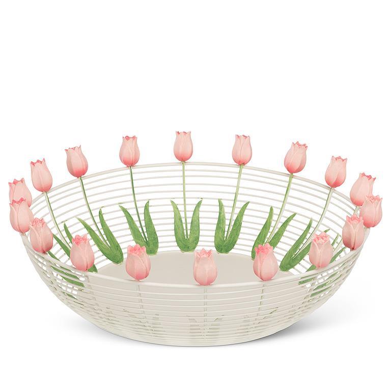 Large Shallow Bowl with Tulip Edge