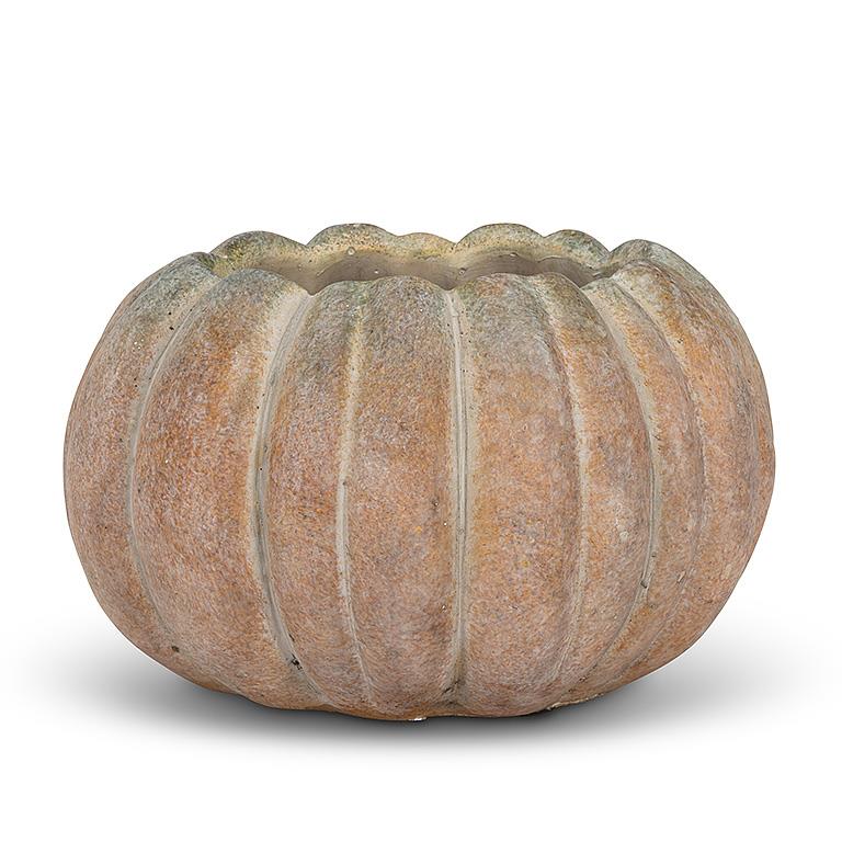 Large low pumpkin planter 6.5"