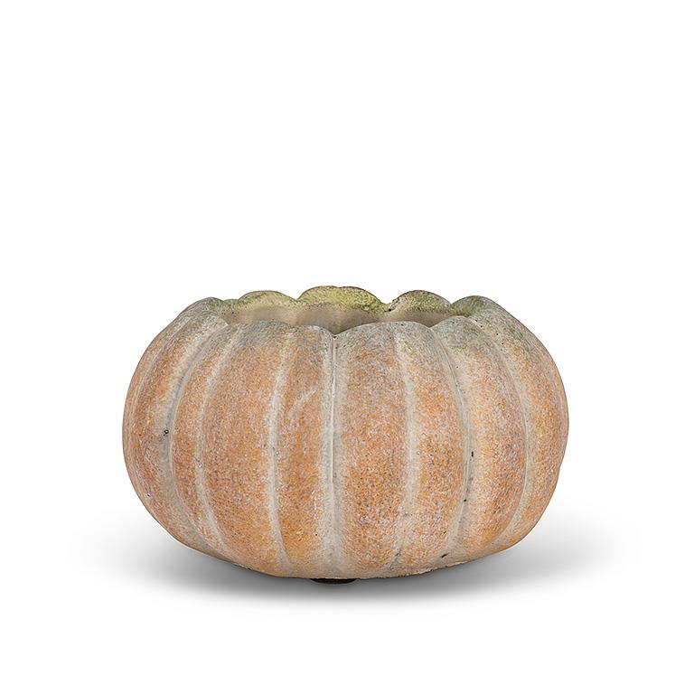Small low pumpkin planter 5.5"