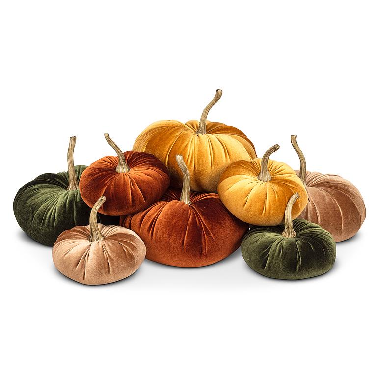 Large Velvet Pumpkin Asst