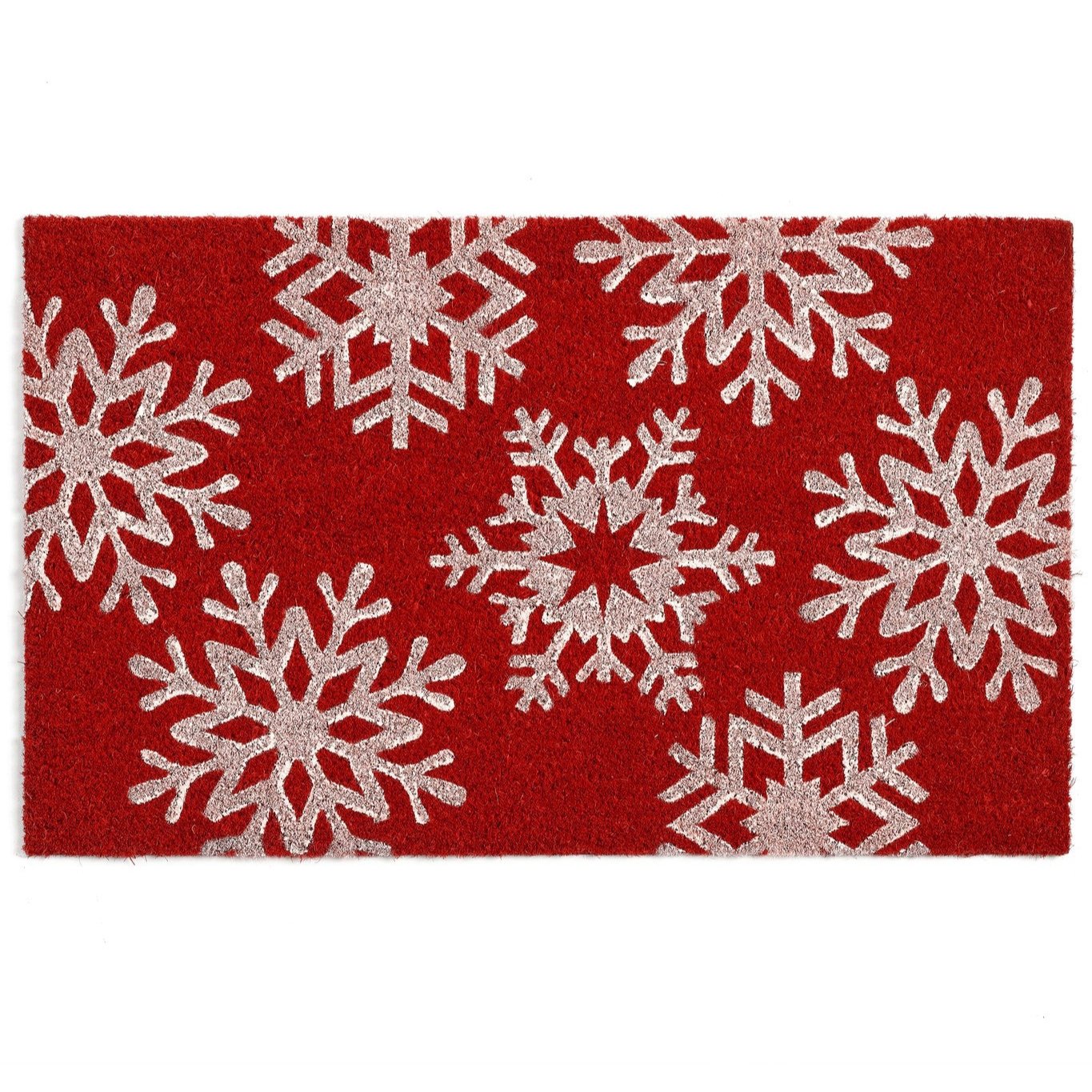 Red Snowflake doormat