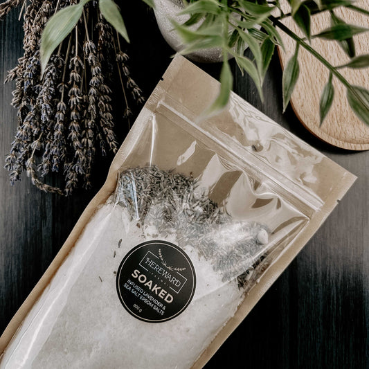 Lavender Bath Salts Soaked