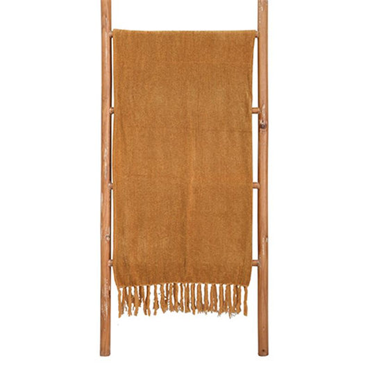Mustard Chenille Throw 51 x 67"
