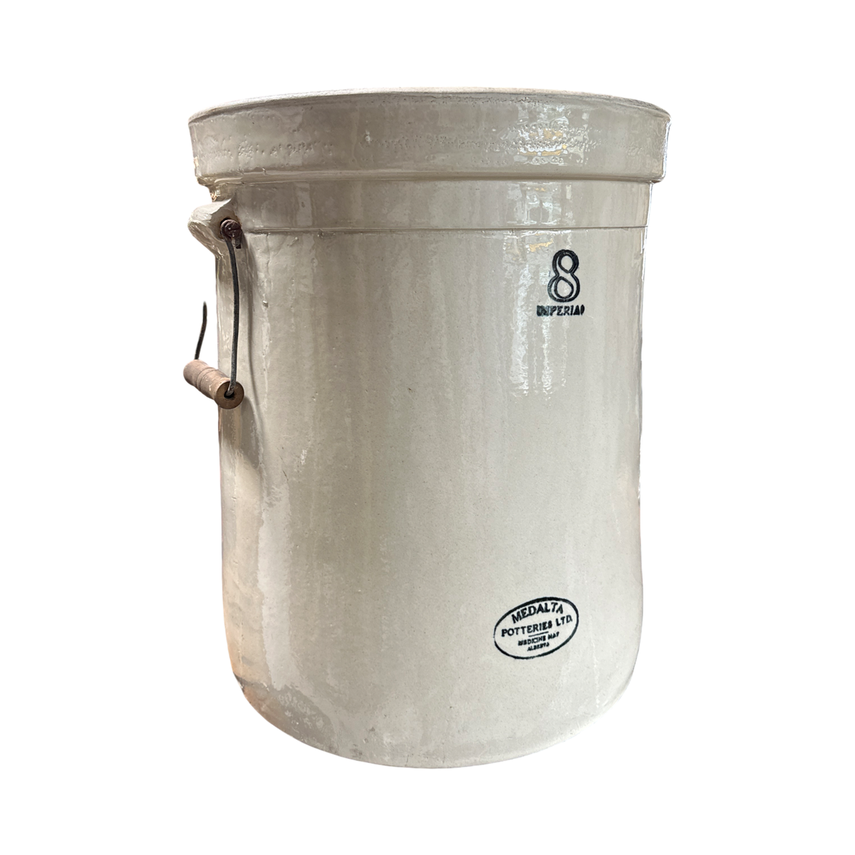 Vintage 8 gallon Medalta Crock w/handles