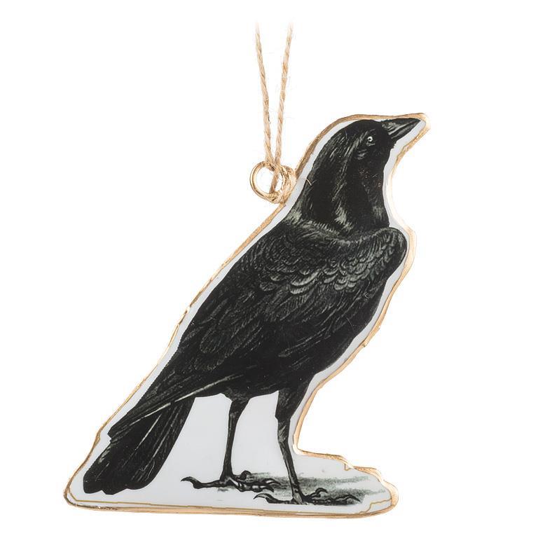 Standing Crow Ornament 4"H