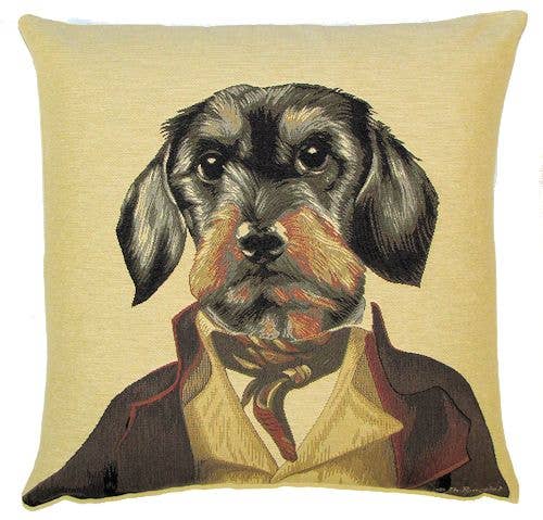 Dachshund Portrait Cushion Cover 18"