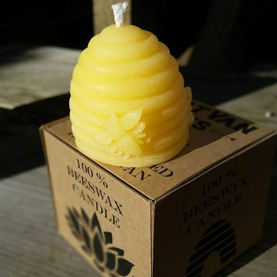 Skep Beehive - 100% Beeswax Candle