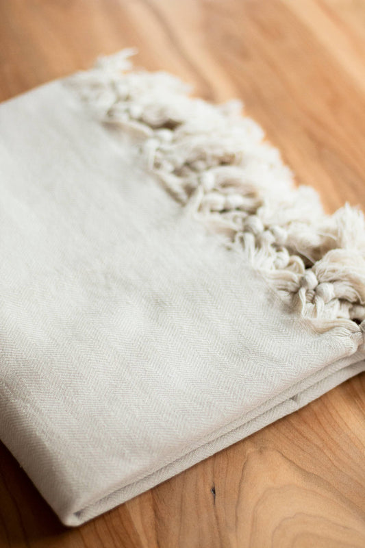 Turkish Towel: Oat Milk 63x39.5"