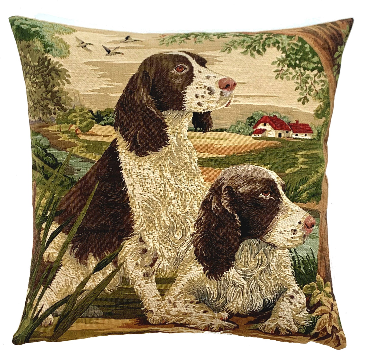 Country Springer Spaniels Cushion Cover 18"