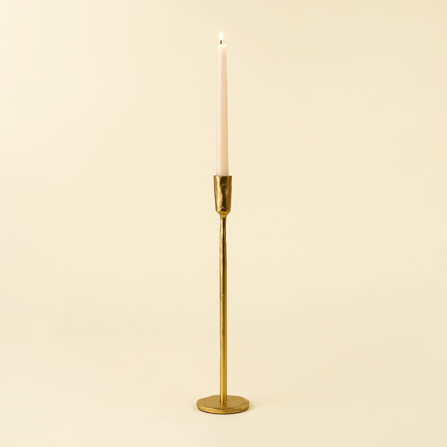 Luna Forged Candlestick L Gold