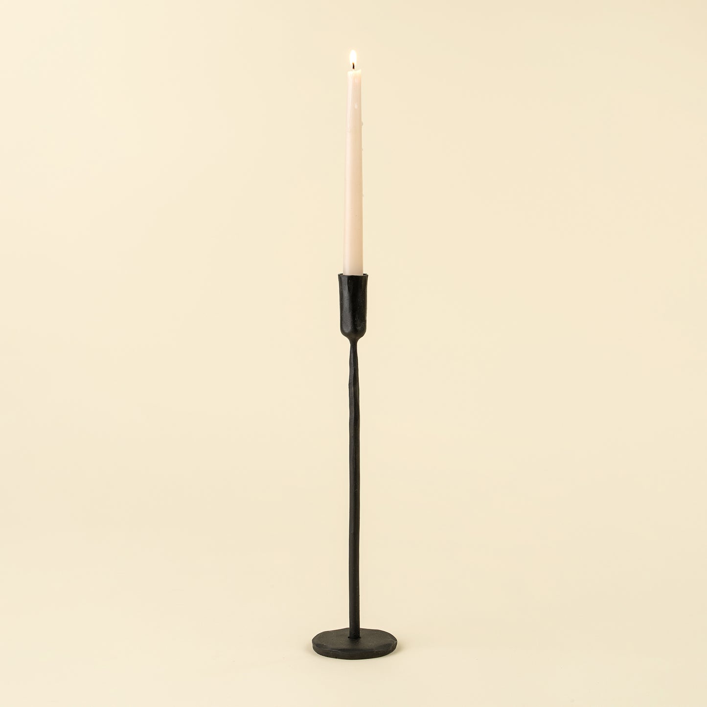 Luna Forged Candlestick L Black