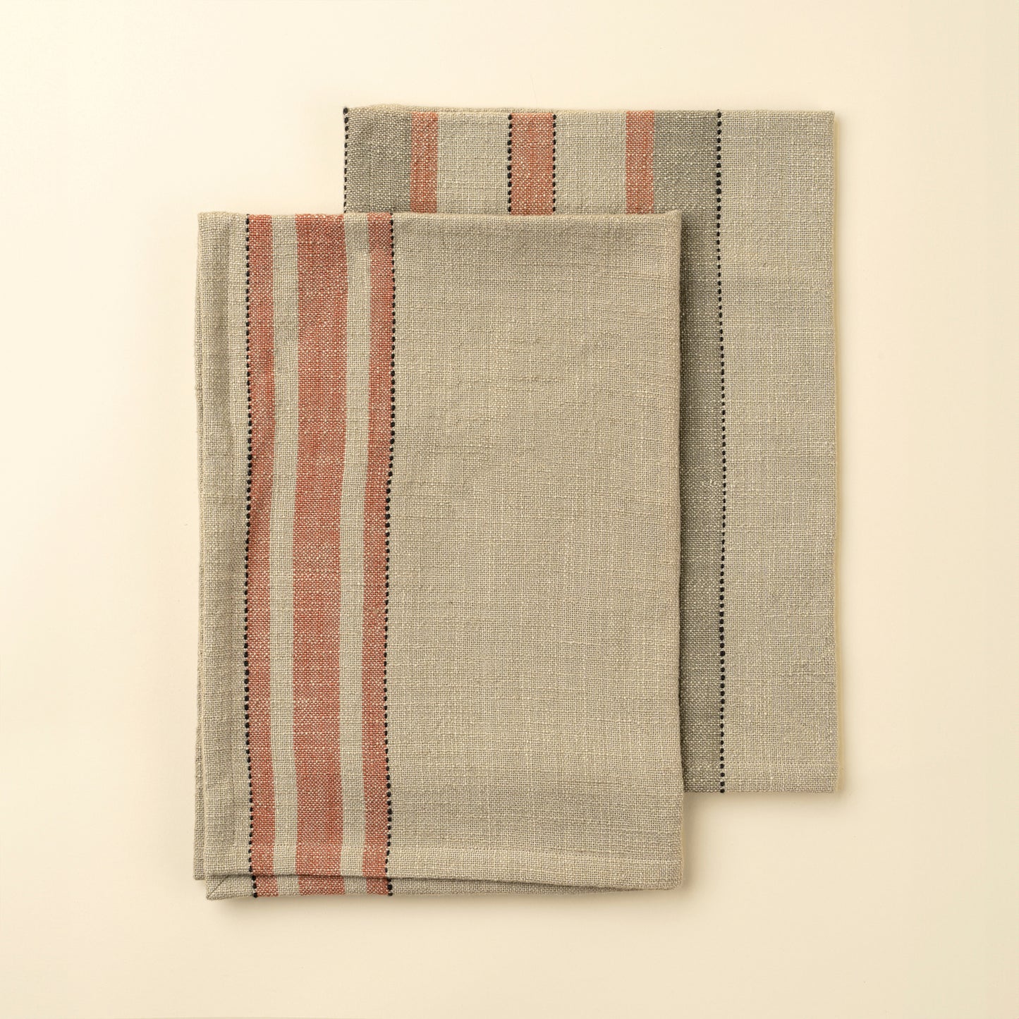Lea Woven Stripe Tea Towels S/2 20x28"