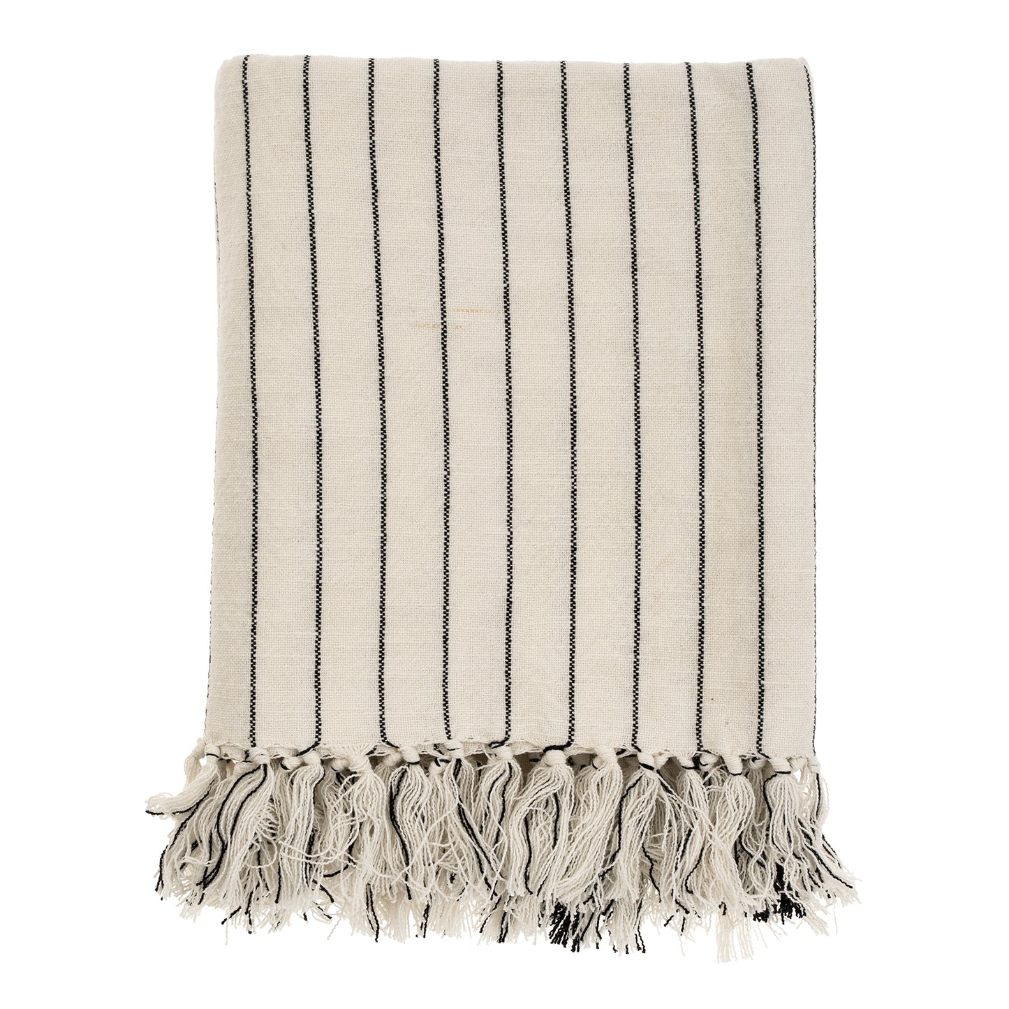 Pinstripe Hammam Bath Towel Black 37x64"
