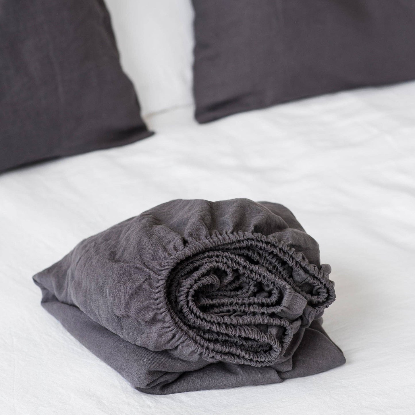 Charcoal Gray Fitted Sheet King (Deep)