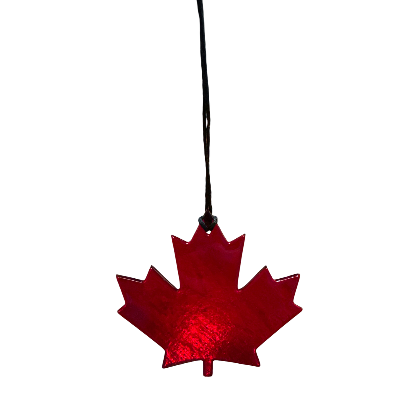 Glass Maple Leaf Ornament