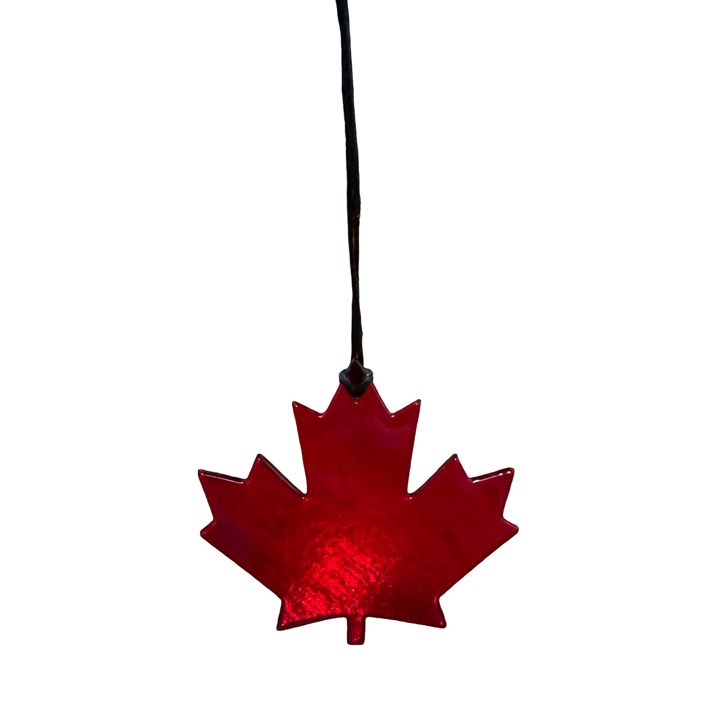 Glass Maple Leaf Ornament