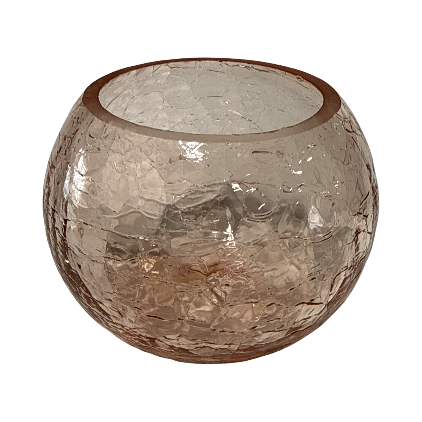 Vintage Peach Glass Votive