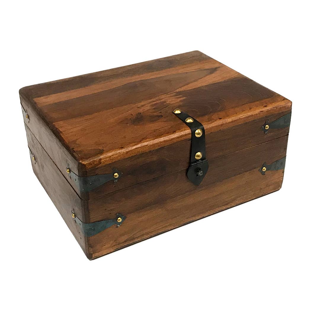 11" Distressed Traveling Writing Chest