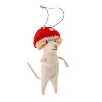 Mushroom Mouse Ornament