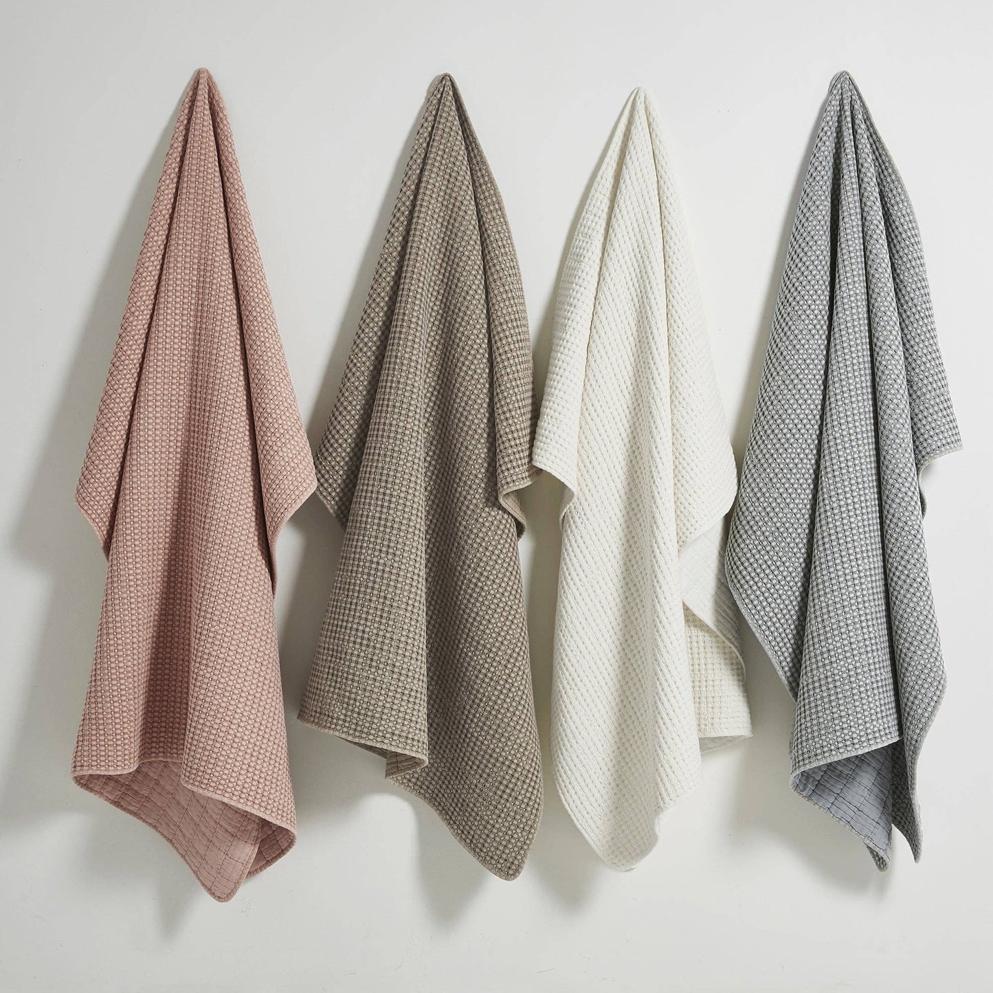 Waffle Quilted Throw Navy 50x60"