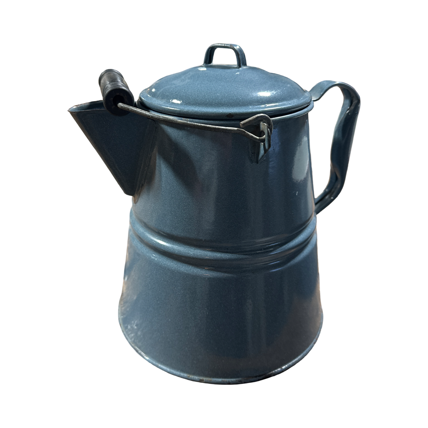 Vintage Enamel Grey Kettle