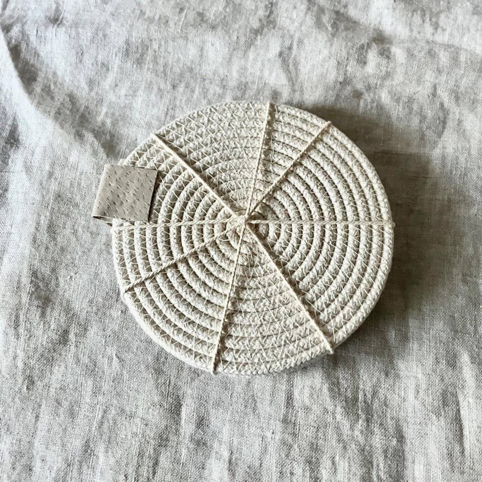 Warm White Rope Coasters