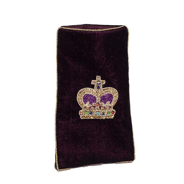 Eyeglass Pouch with 3D Beaded Crown