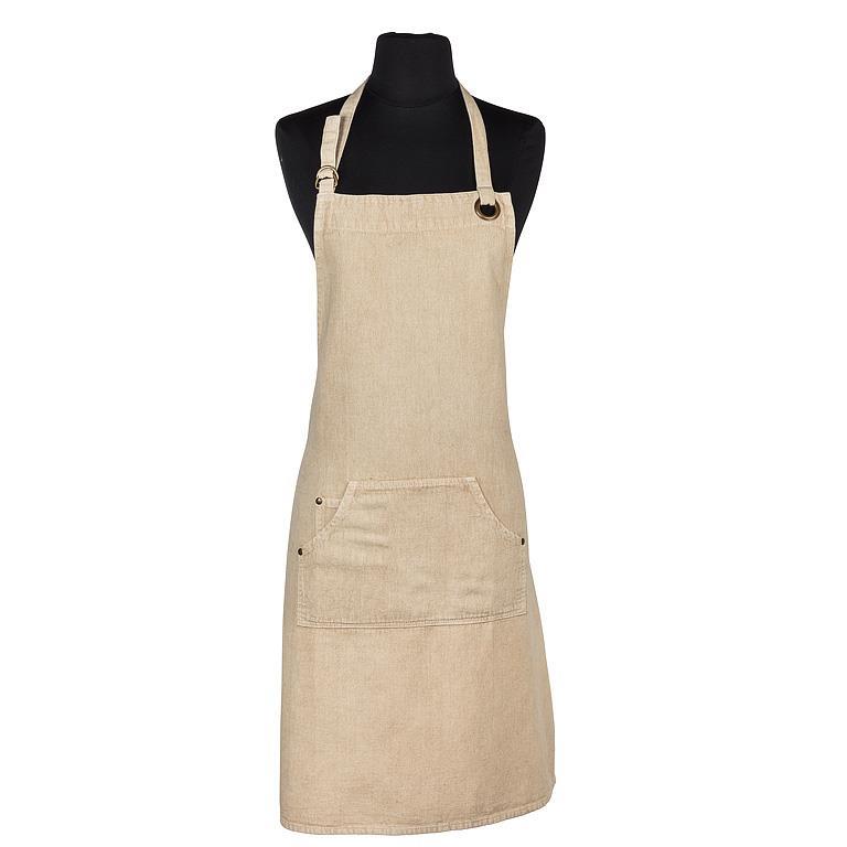 Tan Apron with Pocket