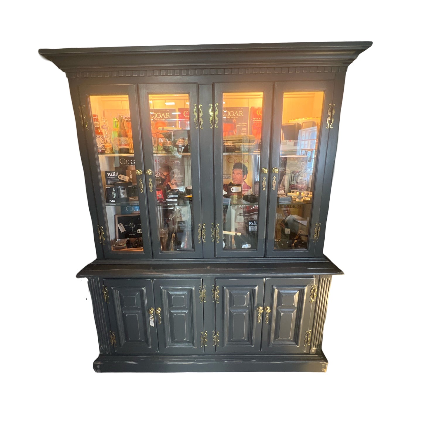 Vintage Grey Oak Cabinet