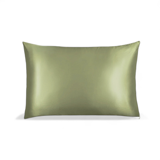 Queen Organic Silk Pillowcase - Olive