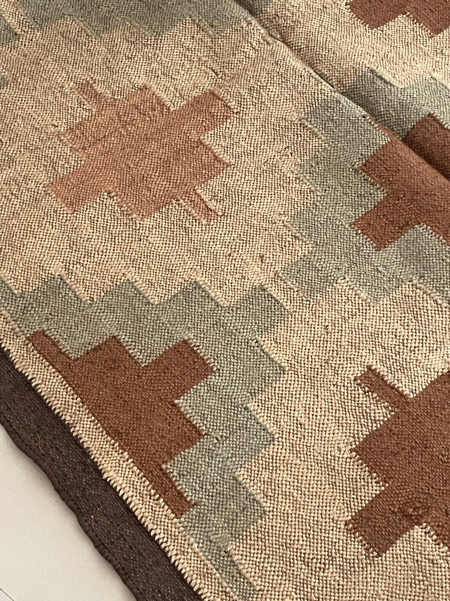 4 x 6' Jute\Wool Handwoven Kilim Rug