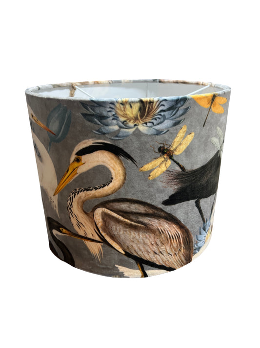 The Herons Italian Velvet Lampshade 30x24cm