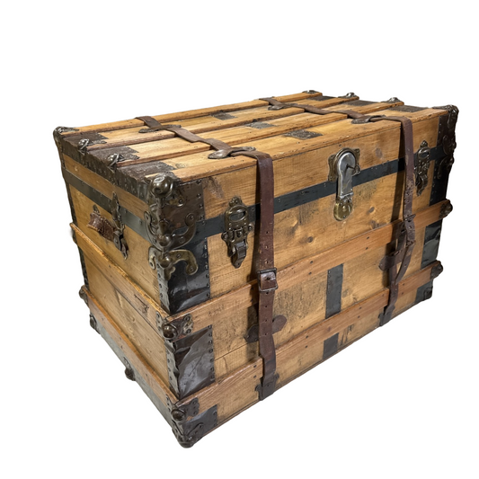 Antique Wood Trunk