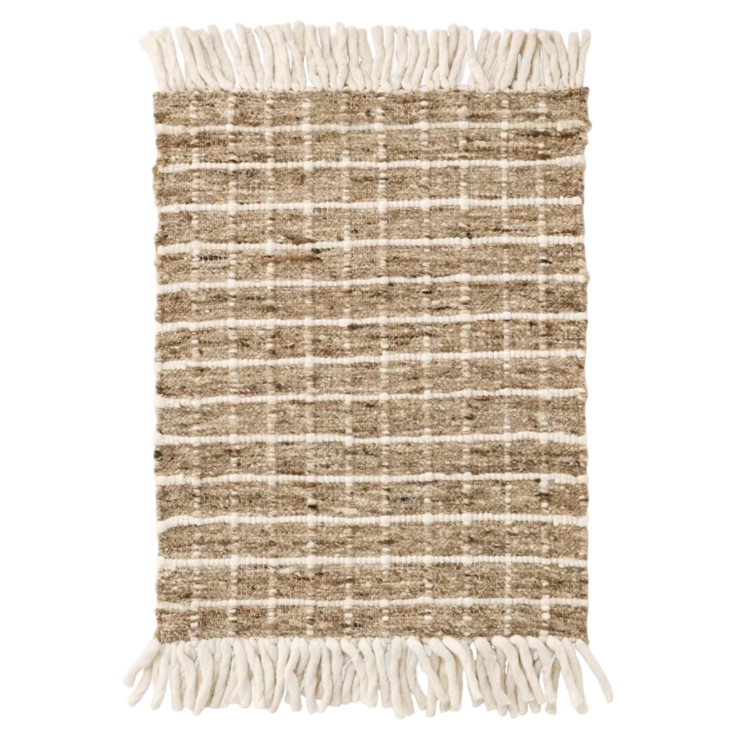Handcarded Wool Rug 24x36"