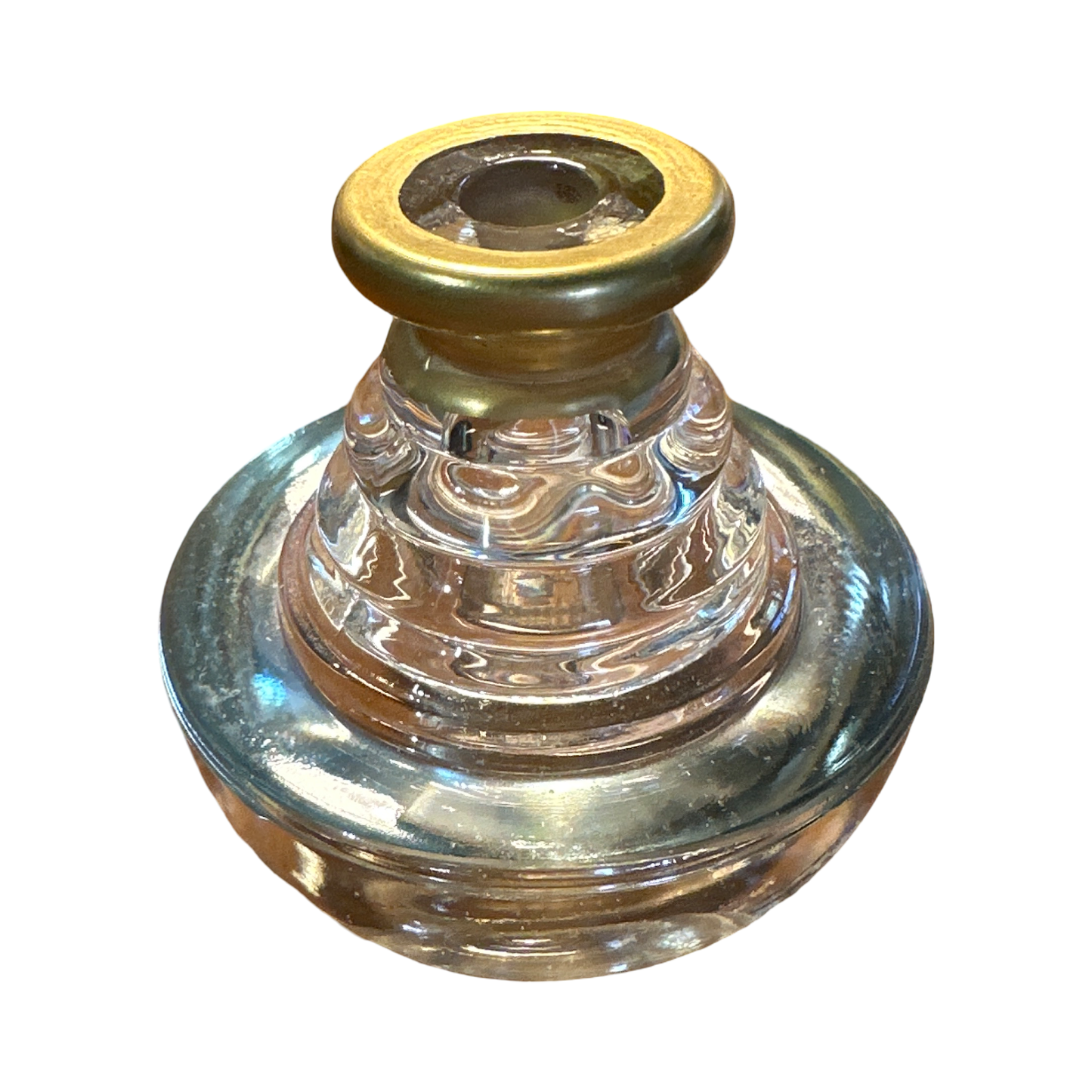 Vintage Pressed Glass Ink Well