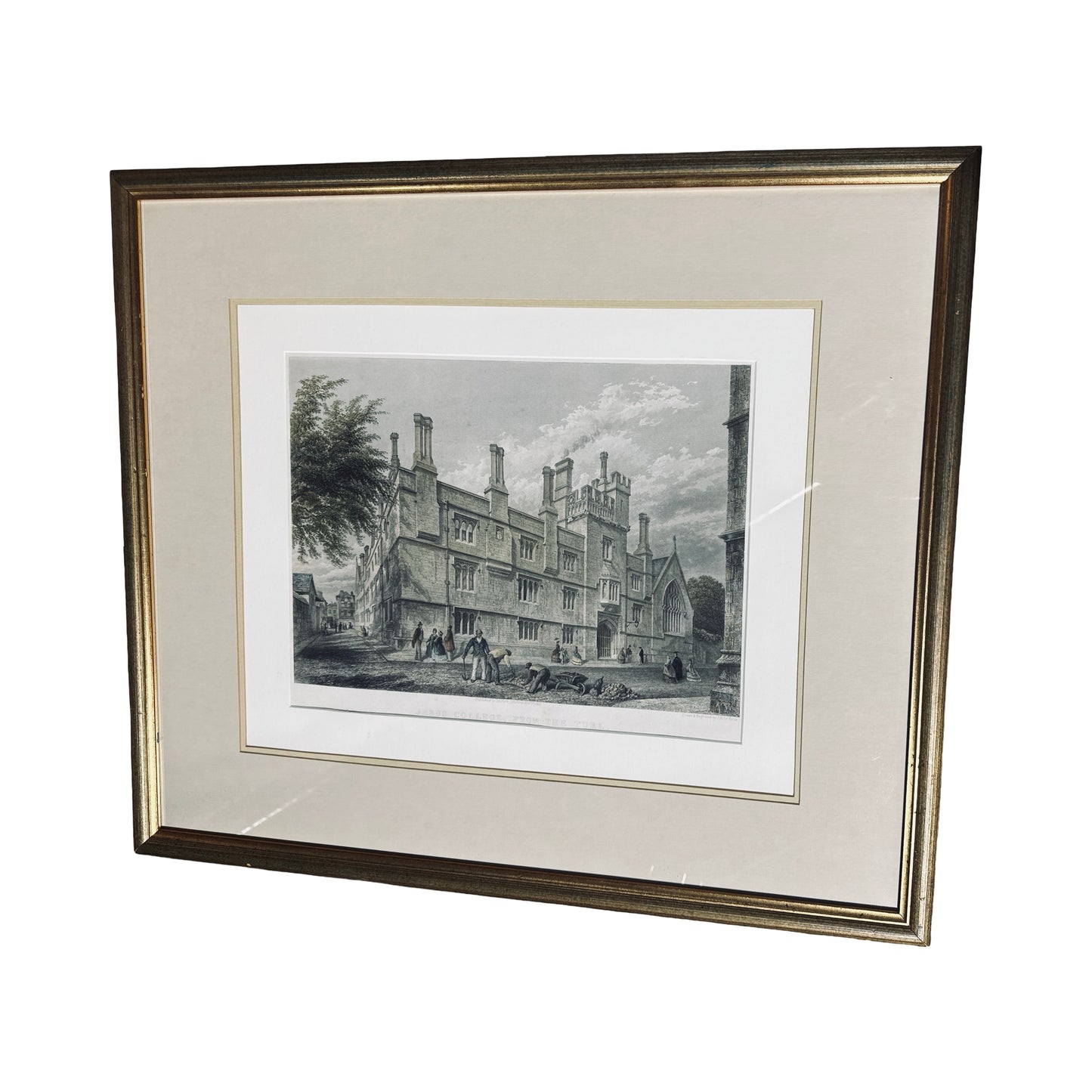 Vintage Original Coloured Engraving 25x21"