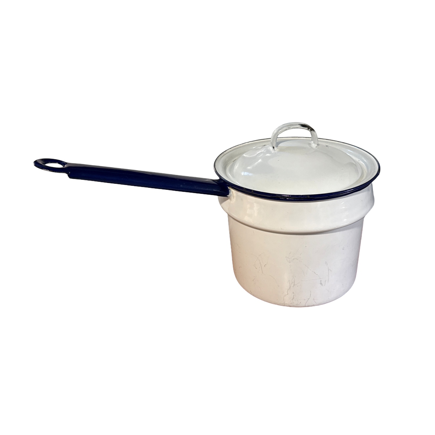 Vintage Enamel pot w/lid