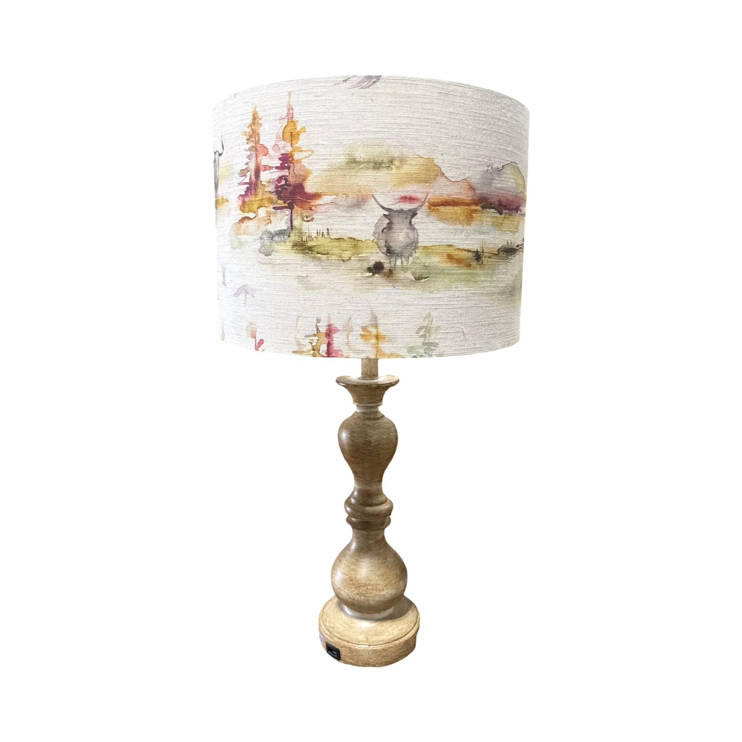 Caledonian Forest Lampshade & Base 35x24cm