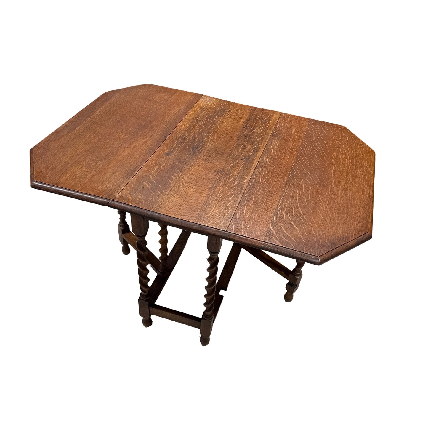 Antique Oak Barley Twist Leg Table