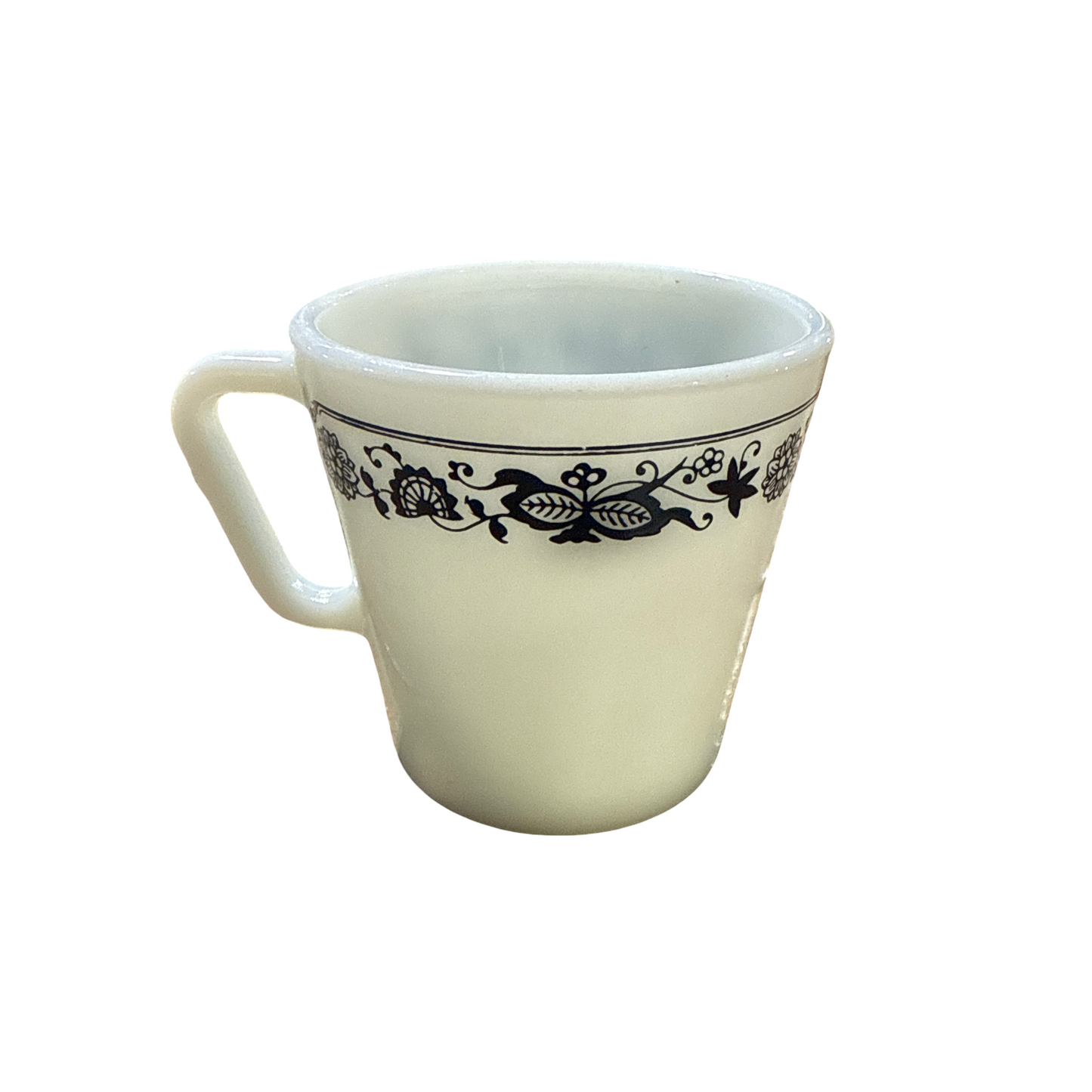 Vintage Pyrex 1410 8oz Old Town Blue Mugs s/4